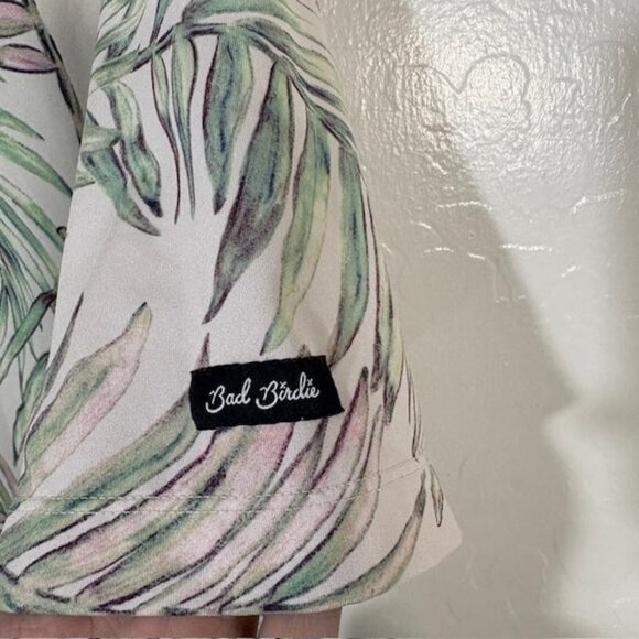 Bad Birdie Polo Shirt Mens Large Green Tropical Palm Golf Performance Stretch - Picture 4 of 8